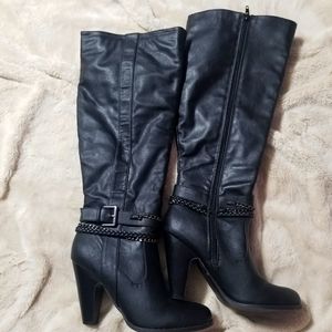 Women's Black Knee High Boots